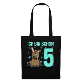 Five-year-old donkey celebrates big - Tote Bag - black - Front