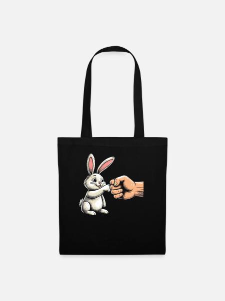 Cool Bunny Fist - Stoffbeutel - Schwarz