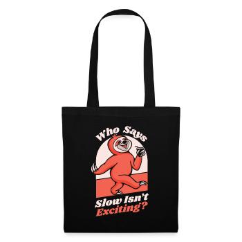 Qui a dit que la lenteur n’était pas excitante Pilosa folivora - Sac en tissu - noir - Devant
