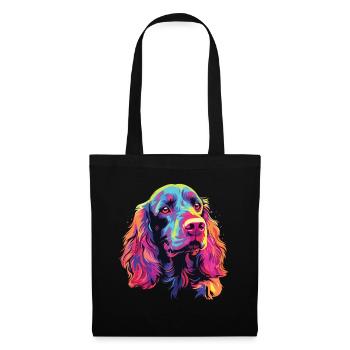 Watercolor Colorful American Water Spaniel - Tote Bag - black - Front
