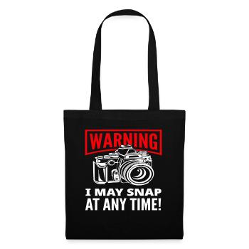 Photographer Photographer Warning - Tote Bag - black - Front