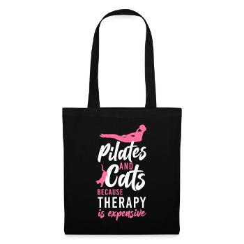 Instructeur de Pilates Enseignant Chat - Sac en tissu - noir - Devant