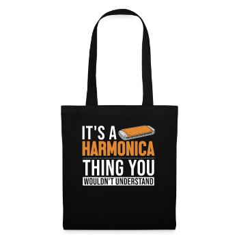 C’est une chose d’harmonica bouche harpe harmoniste - Sac en tissu - noir - Devant