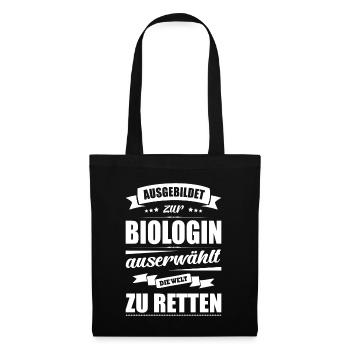 Ausgebildet Zur Biologin Abschluss Bestanden - Stoffbeutel - Schwarz - Vorne