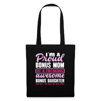 Cadeau de belle-mère belle-fille - Sac en tissu - noir - Devant