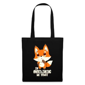 Les introvertis réfléchissent trop - Sac en tissu - noir - Devant
