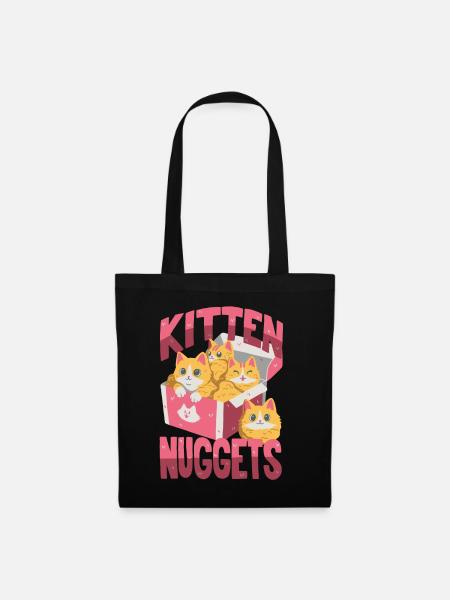Kitten Nuggets - Stoffbeutel - Schwarz