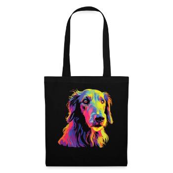 Watercolor Colorful Scottish Deerhound - Tote Bag - black - Front