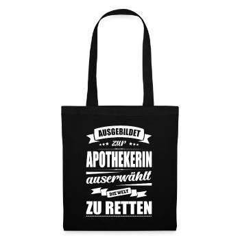 Ausgebildet Zur Apothekerin Abschluss Bestanden - Stoffbeutel - Schwarz - Vorne