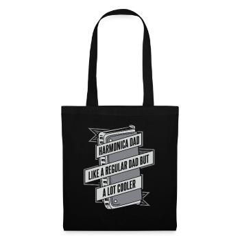 Harmonica Papa Comme Un Papa Ordinaire Mais Plus Cool - Sac en tissu - noir - Devant