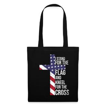 I Stand For The Flag And Kneel For The Cross USA - Stoffbeutel - Schwarz - Vorne