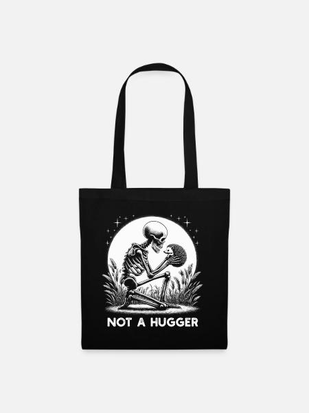 Not A Hugger - Stoffbeutel - Schwarz