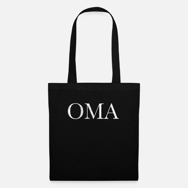 Oma - Stoffbeutel - Schwarz