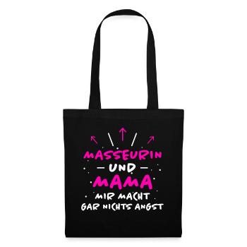 Masseurin Spruch Beruf Lustiges Masseurin Geschenk - Stoffbeutel - Schwarz - Vorne