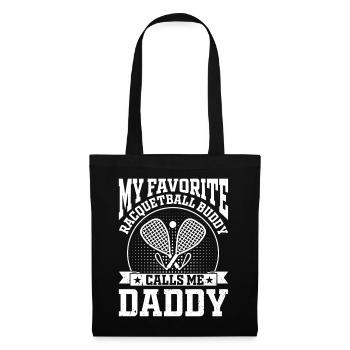 Racquetball - Mon copain de racquetball préféré appelle - Sac en tissu - noir - Devant