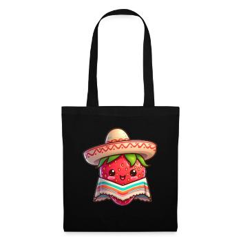 Fraise mexicaine - Sac en tissu - noir - Devant