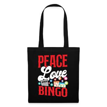 Bingo Player Girl Peace Love Bingo - Tote Bag - black - Front