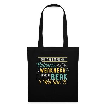 Conure Don't Mistake My Cuteness Sun Conure Lover - Tote Bag - black - Front