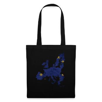 Europe - frontière nationale dans le drapeau national - Sac en tissu - noir - Devant