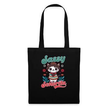 Cinco De Mayo Cat Senorita - Sac en tissu - noir - Devant