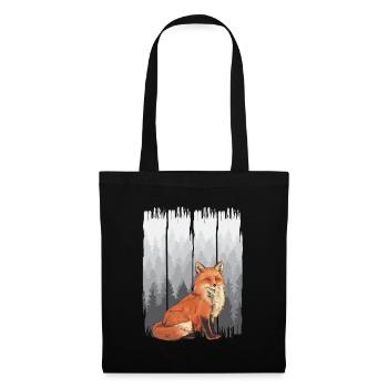 Fuchs Wald Natur - Stoffbeutel - Schwarz - Vorne
