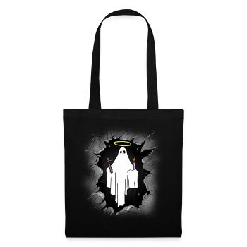 Minuit Saint- Fantôme Halloween Effrayant - Sac en tissu - noir - Devant