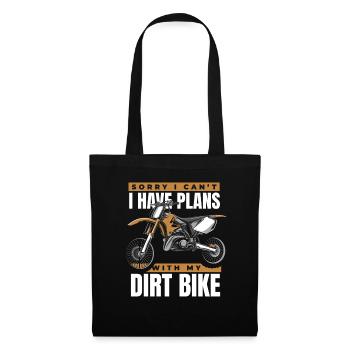 Ich habe Pläne mit meinem Dirtbike-Motorradrennen - Stoffbeutel - Schwarz - Vorne
