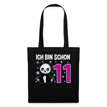 Eleventh Birthday – Panda Power - Tote Bag - black - Front