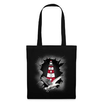Seagull Lighthouse Maritime Lighthouses Seagulls - Tote Bag - black - Front