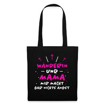 Wanderin Lustiger Spruch Outdoor Wanderer Geschenk - Stoffbeutel - Schwarz - Vorne
