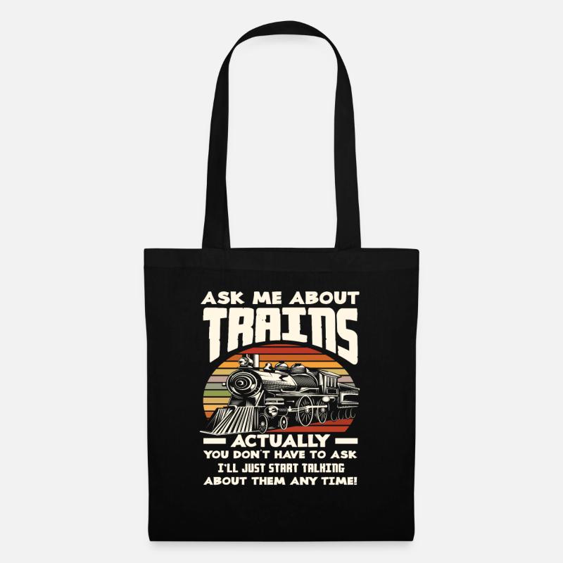 Train Trains Passion Train Driver - Tote Bag - black