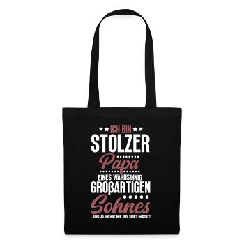 Proud Dad T-Shirt Gift from Son - Tote Bag - black - Front