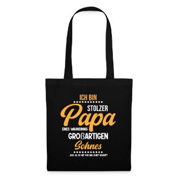 Proud Dad T-Shirt Gift from Son - Tote Bag - black - Front