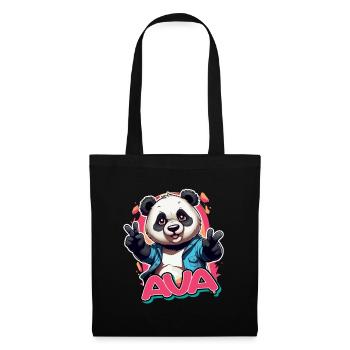AVA - Beautiful Girl Name with Cool Panda - Tote Bag - black - Front