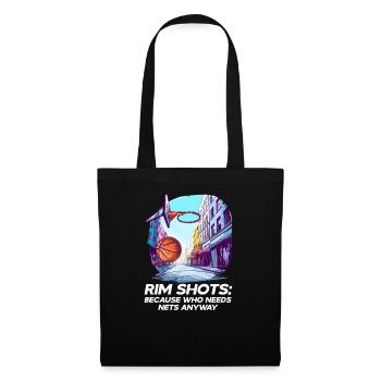 Street Basketball Rim Shots : Parce que qui a besoin de filet - Sac en tissu - noir - Devant