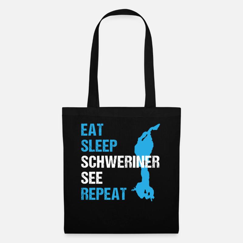 Schweriner See – Mein Rhythmus - Stoffbeutel - Schwarz