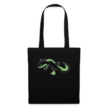 Lineart Gekkota Lézard à crête Gecko Expert - Sac en tissu - noir - Devant