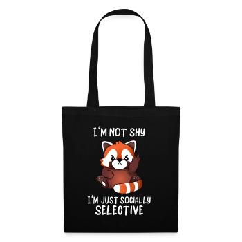 Mignon panda roux Social Selective Ironie - Sac en tissu - noir - Devant