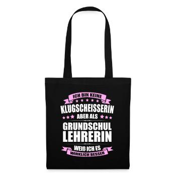 Grundschullehrerin Lehrerin Erinnerung Lehrer - Stoffbeutel - Schwarz - Vorne