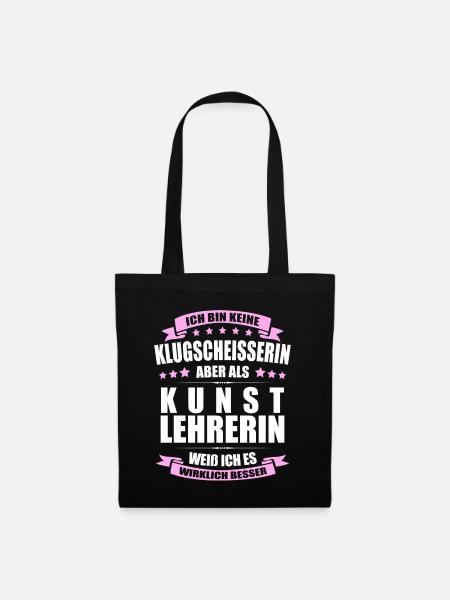 Kunstlehrerin Abschied Lehrerin Erinnerung Lehrer - Stoffbeutel - Schwarz