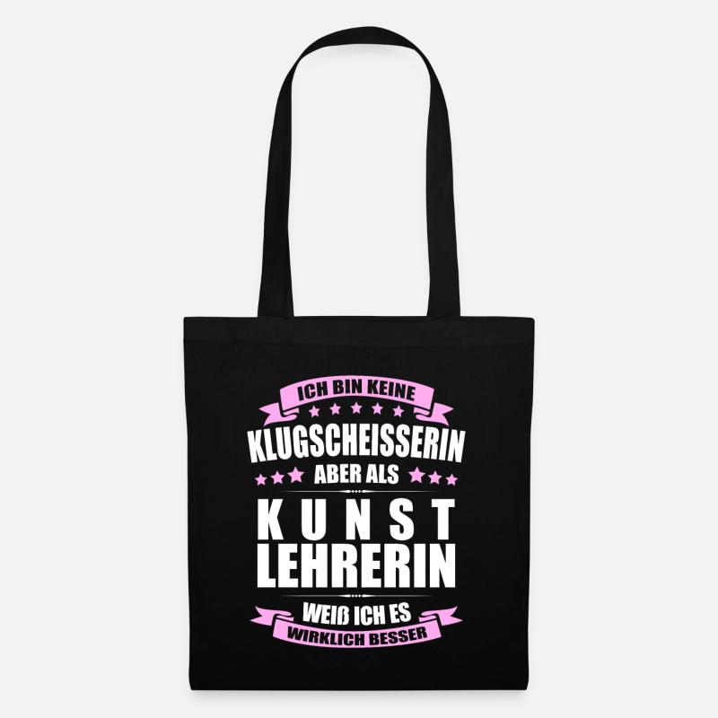 Kunstlehrerin Abschied Lehrerin Erinnerung Lehrer - Stoffbeutel - Schwarz
