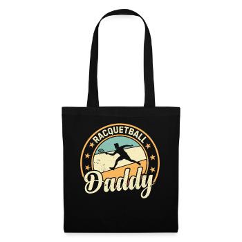 Papa joueur de racquetball - Papa racquetball - Sac en tissu - noir - Devant