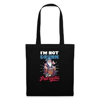 4 juillet American Gnome Not Drunk I’m Patriotic (en anglais seulement) - Sac en tissu - noir - Devant