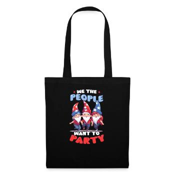 4 juillet American Gnome We People Want To Party - Sac en tissu - noir - Devant