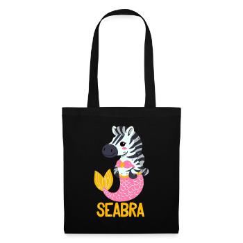 Sea Zebra Pun - Tote Bag - black - Front