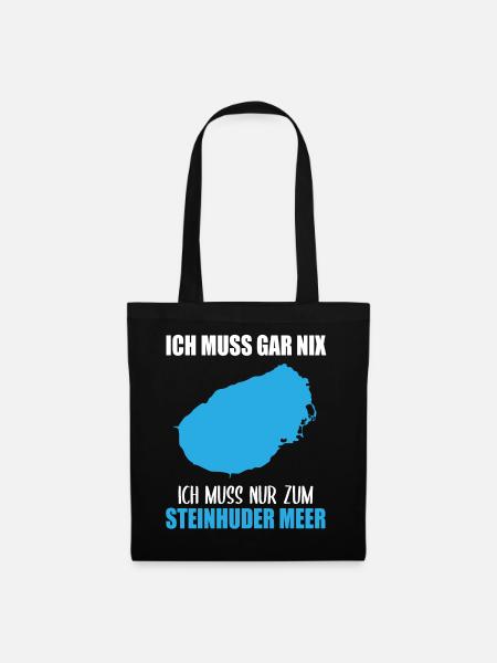 Muss Nur Zum Steinhuder Meer - Stoffbeutel - Schwarz