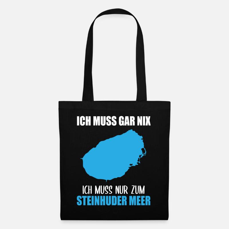 Muss Nur Zum Steinhuder Meer - Stoffbeutel - Schwarz