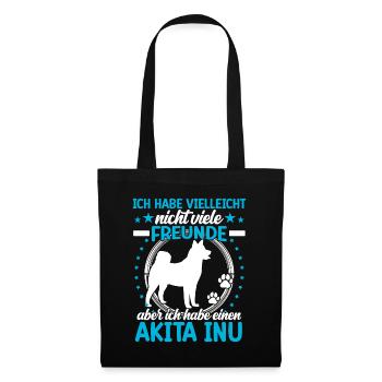 Akita Inu is my friend Japanese Akita Inu - Tote Bag - black - Front
