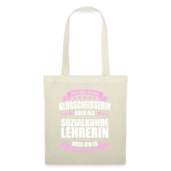 Sozialkundelehrerin Lehrerin Erinnerung Lehrer - Stoffbeutel - Natur - Vorne