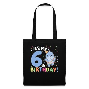 Dino pour les enfants de 6 ans de six ans - Sac en tissu - noir - Devant